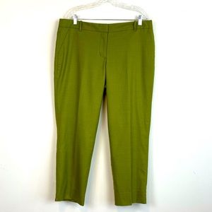 🥑J Crew Wool Skimmer Pant in Green Size 16 NWT